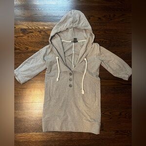 Gap Japan exclusive Premium Gold line grey hoodie tunic size medium
